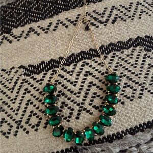 Emerald Green Jewel Crystal Gemstone Necklace